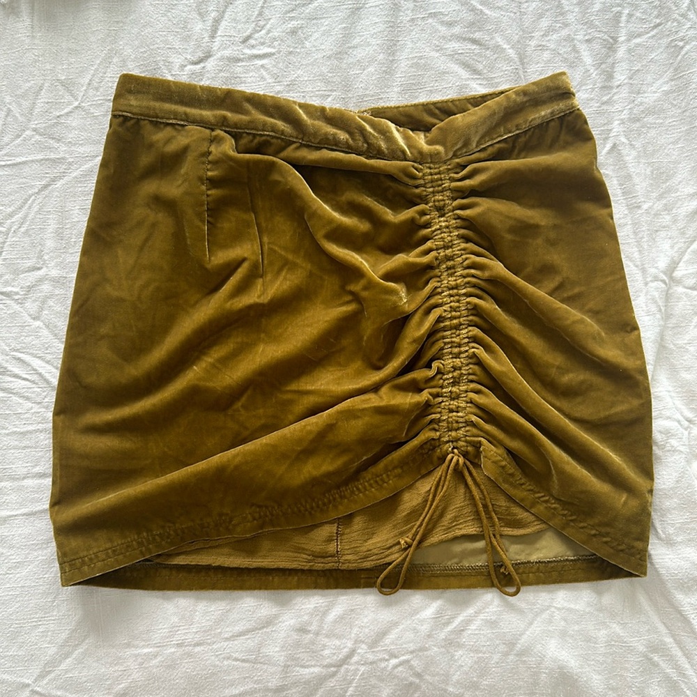 Vivienne Velvet Ruched Mini Skirt